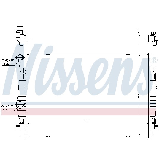 Слика на Воден радиатор (ладник) NISSENS 65304 за Audi A3 Sedan (8VS) 2.0 TDI - 143 коњи дизел