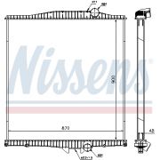 Слика 1 на Воден радиатор (ладник) NISSENS 654620