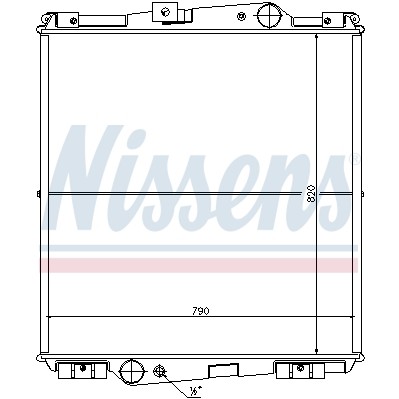 Слика на Воден радиатор (ладник) NISSENS 65464 за камион Volvo F 12/400,F 12/410 - 396 коњи дизел