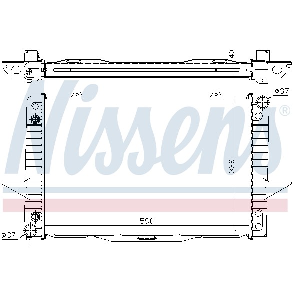 Слика на Воден радиатор (ладник) NISSENS 65535A за Volvo S70 Saloon (P80) 2.4 - 170 коњи бензин