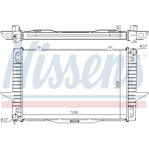 Слика на Воден радиатор (ладник) NISSENS 65536A за Volvo 850 Station Wagon (LW) 2.0 - 143 коњи бензин