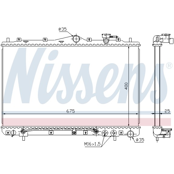 Слика на Воден радиатор (ладник) NISSENS 67007