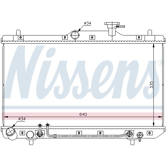 Слика на Воден радиатор (ладник) NISSENS 67023 за Hyundai Excel 2 (LC) 1.3 - 84 коњи бензин