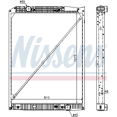 Слика на Воден радиатор (ладник) NISSENS 67189 за камион Mercedes Actros MP2, MP3 1832 AK - 320 коњи дизел