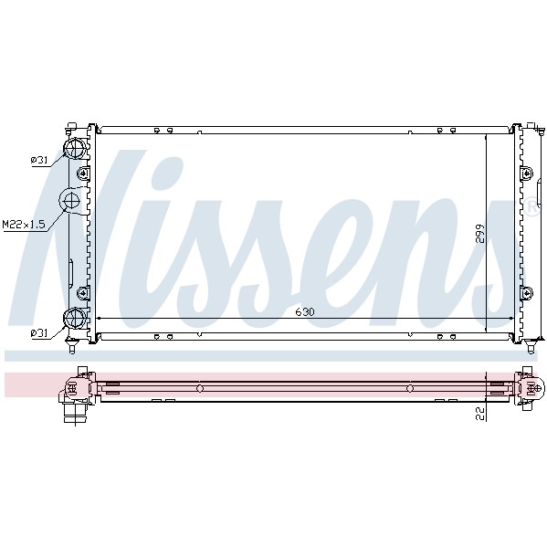 Слика на Воден радиатор (ладник) NISSENS 673001