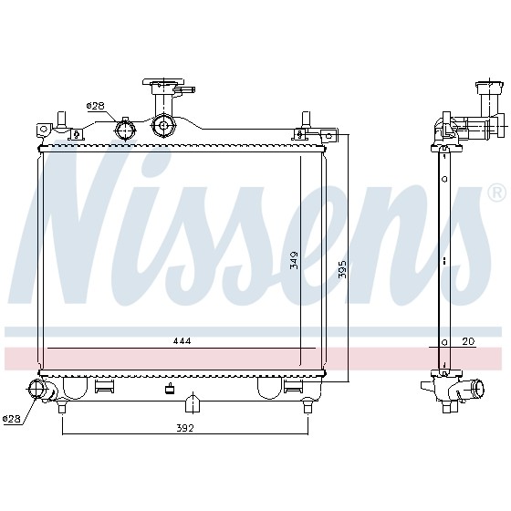 Слика на Воден радиатор (ладник) NISSENS 67610