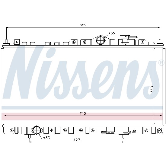 Слика на Воден радиатор (ладник) NISSENS 68180 за CHRYSLER SEBRING Sedan JR 2.4 - 152 коњи бензин