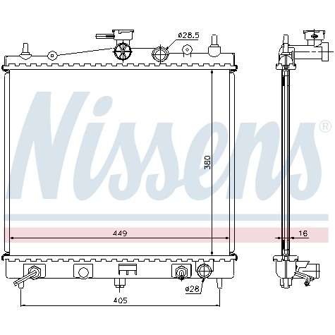 Слика на Воден радиатор (ладник) NISSENS 68700A