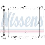 Слика 1 на Воден радиатор (ладник) NISSENS 68708A