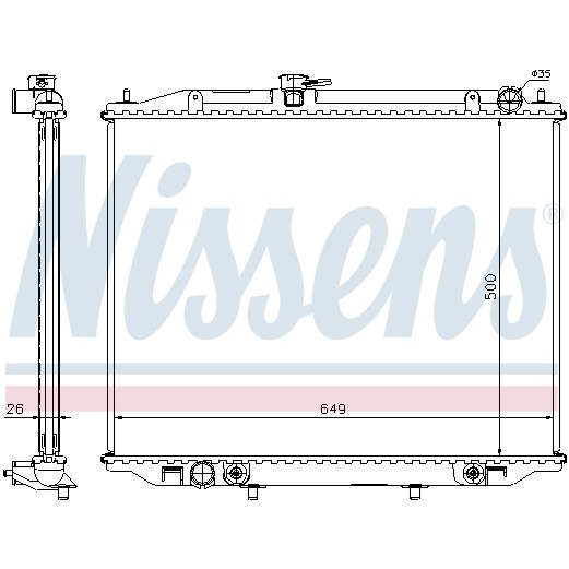 Слика на Воден радиатор (ладник) NISSENS 68709A