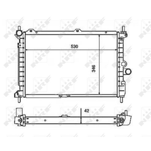 Слика на Воден радиатор (ладник) NRF 50126 за Opel Astra F 1.7 TDS - 82 коњи дизел