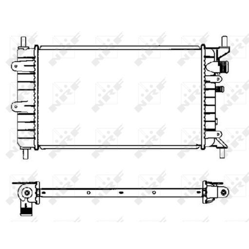 Слика на Воден радиатор (ладник) NRF 504437 за Ford Escort 5 Break (gal,avl) 1.4 - 71 коњи бензин