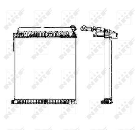 Слика на Воден радиатор (ладник) NRF 50586 за камион Mercedes Axor 1 3228 C - 279 коњи дизел