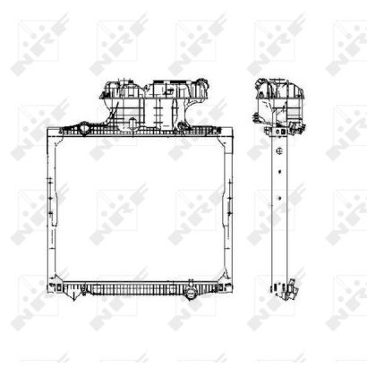 Слика на Воден радиатор (ладник) NRF 50588 за камион MAN TGA 18.430 FLLRS, FLLS, FLRS, FLS, FLS-TS - 430 коњи дизел