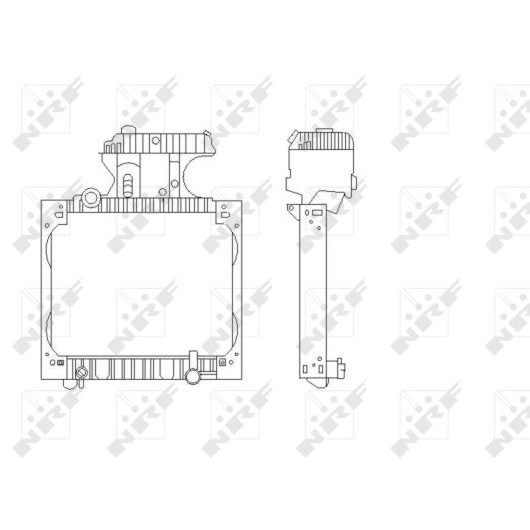 Слика на Воден радиатор (ладник) NRF 50589 за камион MAN TGA 18.310, 18.320 FK, FLK, FK-L, FLRK - 310 коњи дизел