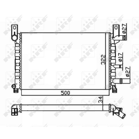 Слика на Воден радиатор (ладник) NRF 506220 за Ford Fiesta MK 3 (gfj) 1.3 - 60 коњи бензин