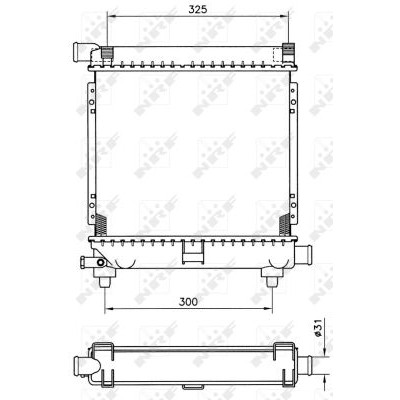 Слика на Воден радиатор (ладник) NRF 507662 за Mercedes E-class (w124) 200 E (124.021) - 118 коњи бензин