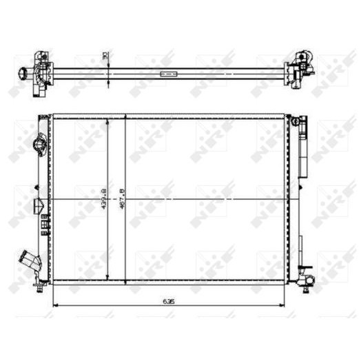 Слика на Воден радиатор (ладник) NRF 509526 за  Renault Espace 3 (JE0) 2.0 (JE0A) - 114 коњи бензин