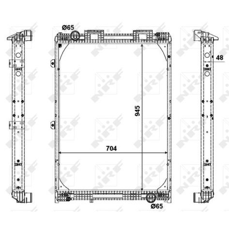 Слика на Воден радиатор (ладник) NRF 509537 за камион MAN F 2000 19.364 FS, FLS, FLLS, FRS, FLRS, FLLRS - 360 коњи дизел