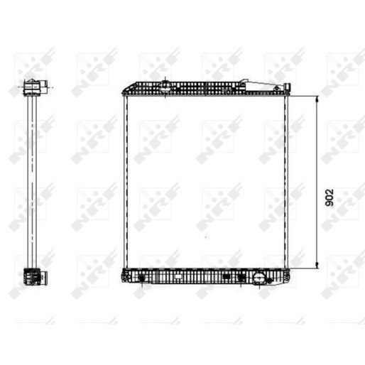Слика на Воден радиатор (ладник) NRF 509576 за камион Mercedes Actros 1996 1843 S, 1843 LS - 428 коњи дизел