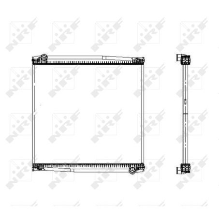 Слика на Воден радиатор (ладник) NRF 509587 за камион Scania 4 Series 114 G/380 - 381 коњи дизел