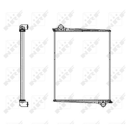 Слика на Воден радиатор (ладник) NRF 509598 за камион Scania 4 Series 114 L/340 - 340 коњи дизел