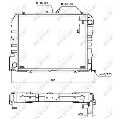 Слика на Воден радиатор (ладник) NRF 513962 за Toyota HiAce 3 Box (H50) 2.0 - 101 коњи бензин