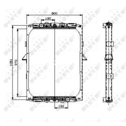 Слика на Воден радиатор (ладник) NRF 519551 за камион DAF 95 FAD 95.360 - 364 коњи дизел