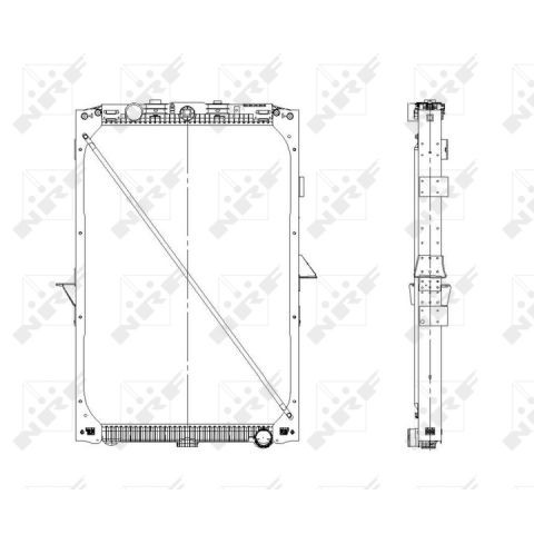 Слика на Воден радиатор (ладник) NRF 519559 за камион DAF XF 105 FAD 105.460 - 462 коњи дизел