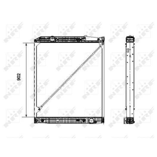 Слика на Воден радиатор (ладник) NRF 519576 за камион Mercedes Actros 1996 1843 S, 1843 LS - 428 коњи дизел