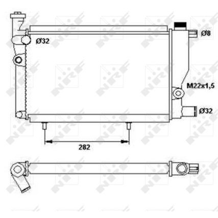 Слика на Воден радиатор (ладник) NRF 52024 за Peugeot 205 (20A,C) 1.4 - 86 коњи бензин