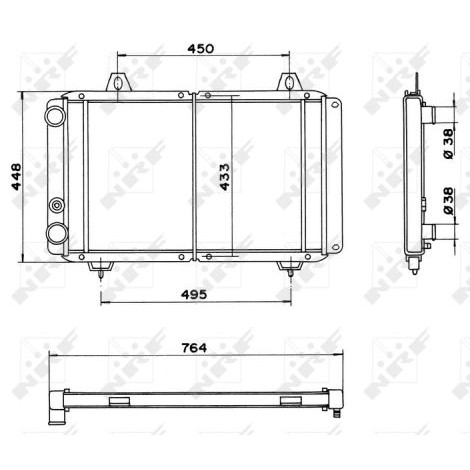 Слика на Воден радиатор (ладник) NRF 52035 за Fiat Ducato BOX 290 2.5 D - 75 коњи дизел