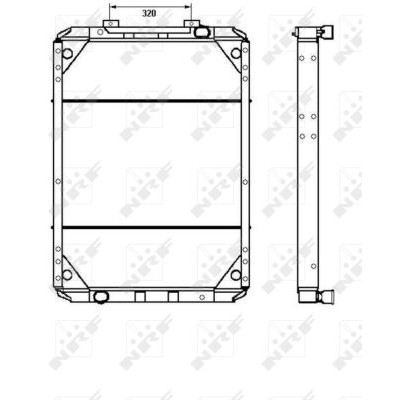 Слика на Воден радиатор (ладник) NRF 52094 за камион Renault Major R 380.25 - 374 коњи дизел