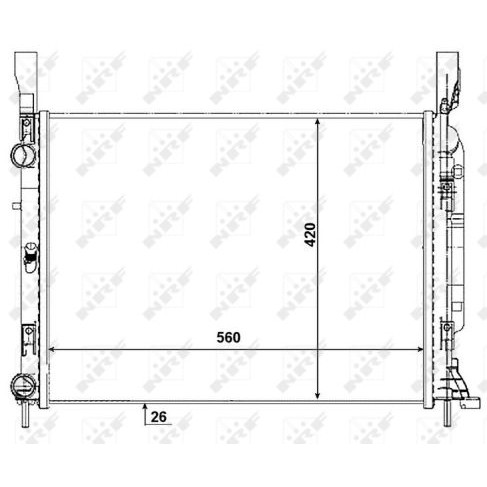 Слика на Воден радиатор (ладник) NRF 53003 за Renault Kangoo Express (FW0-1) 1.5 dCi 75 - 75 коњи дизел
