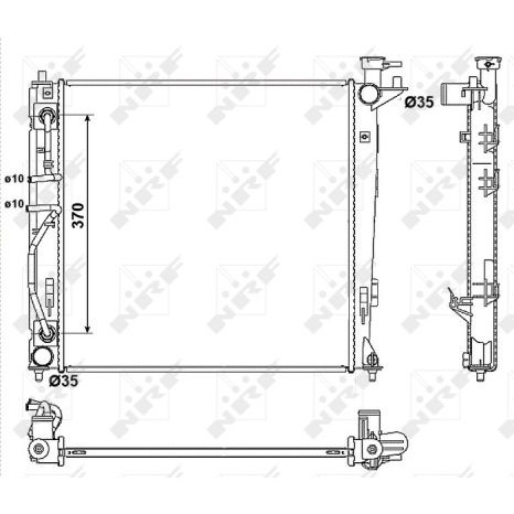 Слика на Воден радиатор (ладник) NRF 53053 за Hyundai ix35 (LM) 2.0 CRDi 4WD - 184 коњи дизел