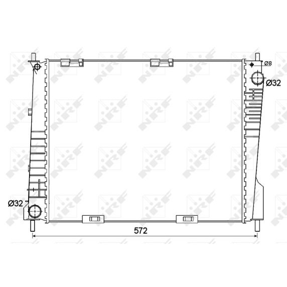 Слика на Воден радиатор (ладник) NRF 53125 за Renault Clio 3 1.5 dCi (BR1C, CR1C) - 103 коњи дизел