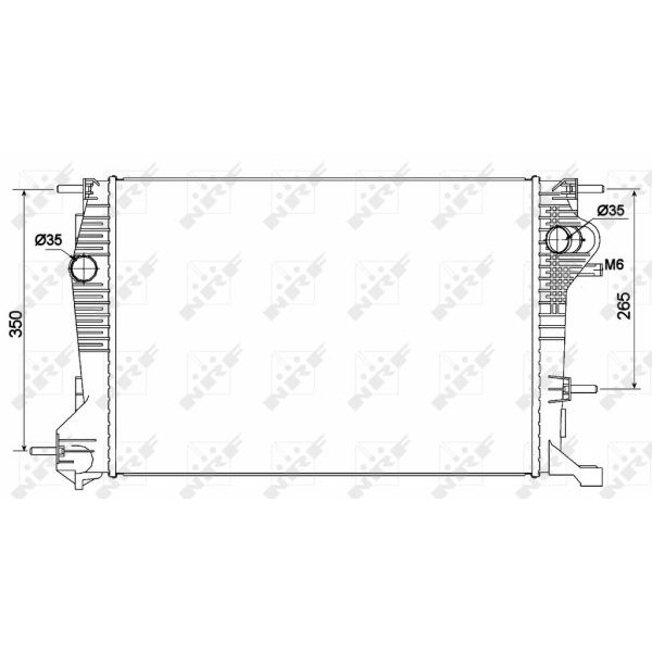 Слика на Воден радиатор (ладник) NRF 53136 за Renault Megane 3 Coupe 2.0 dCi (DZ0Y) - 150 коњи дизел
