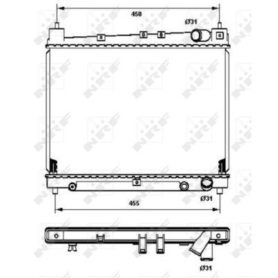 Слика на Воден радиатор (ладник) NRF 53211 за Toyota Yaris (P1) 1.5 TS - 105 коњи бензин