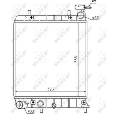 Слика на Воден радиатор (ладник) NRF 53376 за Hyundai Excel 2 (LC) 1.3 - 84 коњи бензин