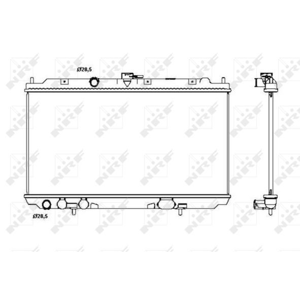 Слика на Воден радиатор (ладник) NRF 53387 за Nissan Primera Hatchback (P12) 1.8 - 115 коњи бензин