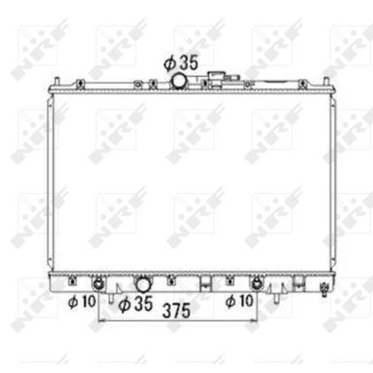 Слика на Воден радиатор (ладник) NRF 53686 за Mitsubishi Montero (H6W,H7W) GDI (H67W, H77W) - 129 коњи бензин