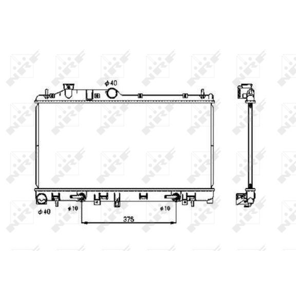 Слика на Воден радиатор (ладник) NRF 53700 за Subaru Impreza Sedan (GR) 1.5 AWD - 107 коњи бензин