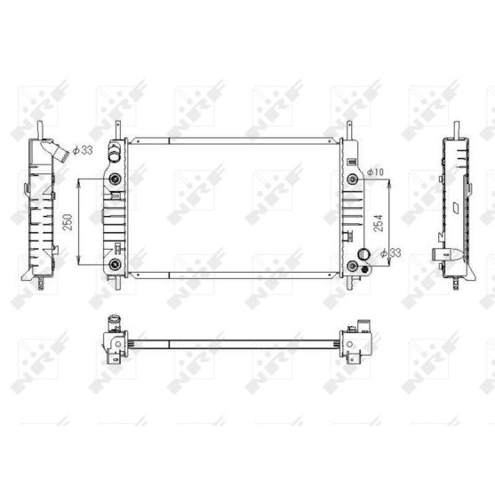 Слика на Воден радиатор (ладник) NRF 53748 за Ford Mondeo MK 2 Estate (BNP) 1.8 i - 115 коњи бензин