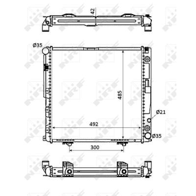 Слика на Воден радиатор (ладник) NRF 53872 за Mercedes E-class Estate (s124) E 200 T (124.079) - 136 коњи бензин