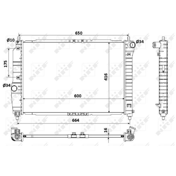 Слика на Воден радиатор (ладник) NRF 53902