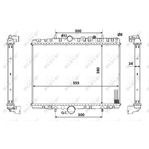 Слика на Воден радиатор (ладник) NRF 53941 за Citroen C5 DC Hatchback 2.0 16V (DCRFNC, DCRFNF) - 136 коњи бензин