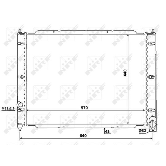 Слика на Воден радиатор (ладник) NRF 53944 за VW Transporter T3 Platform 2.1 Syncro - 112 коњи бензин