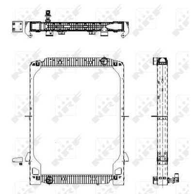 Слика на Воден радиатор (ладник) NRF 539568 за камион Iveco Eurostar LD 240 E 42 FS, LD 240 E 42 PS - 420 коњи дизел