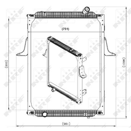 Слика на Воден радиатор (ладник) NRF 539700 за камион Renault Kerax 420.18 - 412 коњи дизел