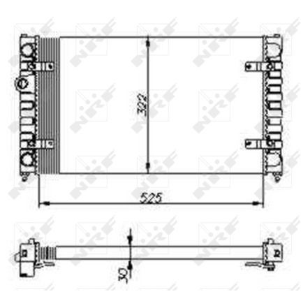 Слика на Воден радиатор (ладник) NRF 54688 за VW Caddy 2 Box (9K9A) 1.9 SDI - 64 коњи дизел